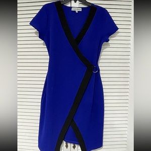 Blue and black dress